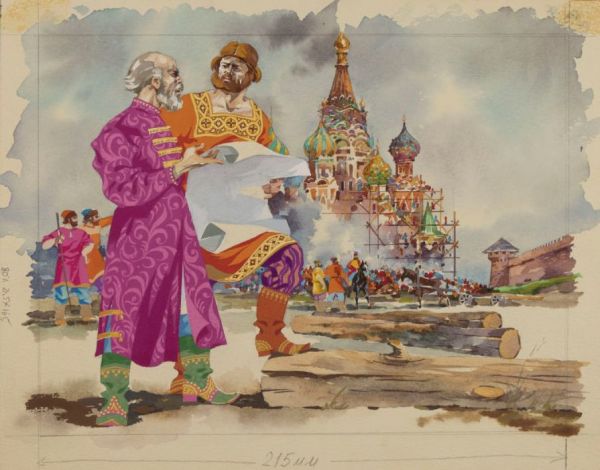 Оригинальный рисунок иллюстрации к книге «Сердце Москвы».